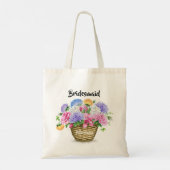 Bruidsfeest Waterverf Bloemenmand Tote Bag (Achterkant)