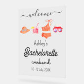 Bruidsfeest Weekend Strandfeest  Acryl Bord (Hoek)