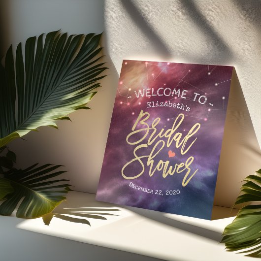 Bruidsfeest Welcome Galaxy Nevel Sterrenbeelden Poster