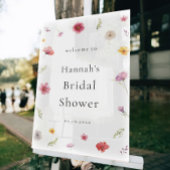 Bruidsfeest Welcome Wildflower Acryl Bord