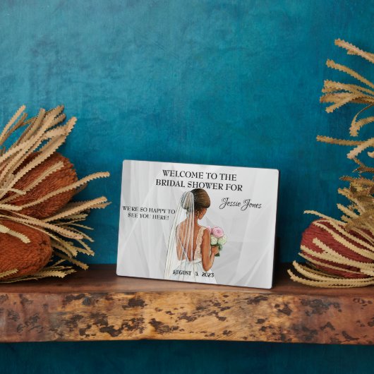 Bruidsfeest WELKOM met bewerkbare tekst en afbeeld Fotoplaat (Zijkant)