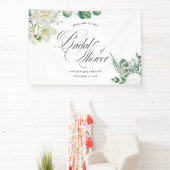 Bruidsfeest welkomstbord, eucalyptus bruidsbord spandoek (Insitu)