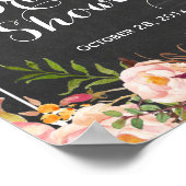 Bruidsfeest Welkomstbord Krijtbord Frame Bloem Poster (Hoek)