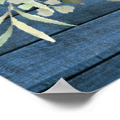 Bruidsfeest welkomstbord met groen poster (Hoek)