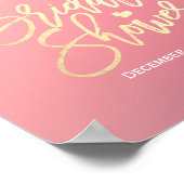 Bruidsfeest welkomstbord met Hydrangea slingerlich Poster (Hoek)