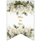Bruidsfeest white rozen Miss to Mrs Vlaggetjes (Eerste vlag)