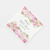 Bruidsfeest Wild Roos Bloemstuk Servet (Hoek)