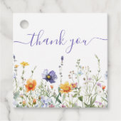 Bruidsfeest wildbloemen bedankjes labels (Voorkant)