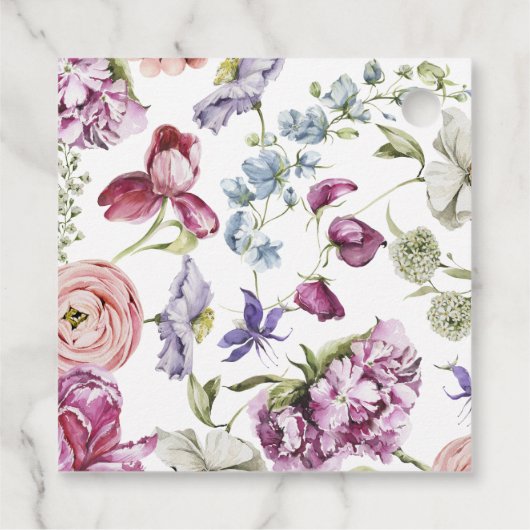 Bruidsfeest Wildflower Bedankjes Labels (Achterkant)