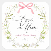 Bruidsfeest Wildflower Bloei Vierkante Sticker (Voorkant)
