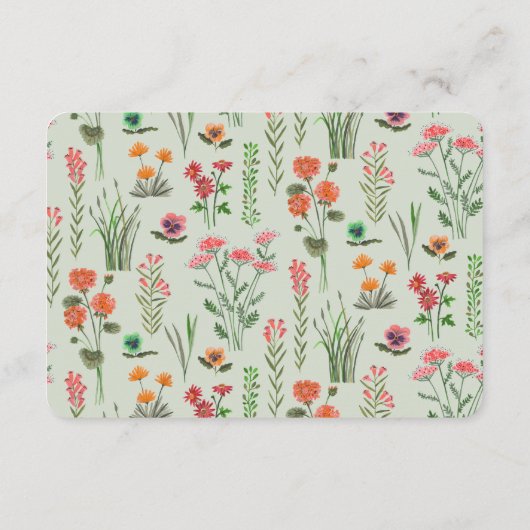 Bruidsfeest Wildflower Deel Een Recept Informatiekaartje (Achterkant)