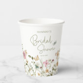 Bruidsfeest Wildflower Lente Papieren Bekers (Voorkant)