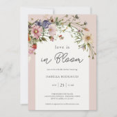 Bruidsfeest Wildflower Love in Bloom Kaart (Voorkant)