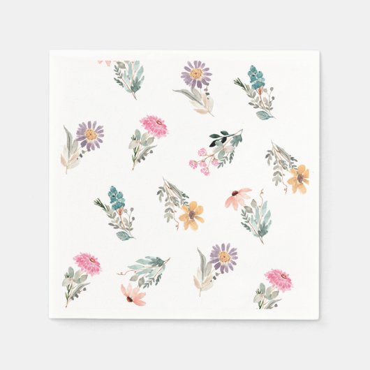 Bruidsfeest 'Wildflower Love in Bloom' Servet (Voorkant)