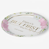 Bruidsfeest Wildflower Maar Eerst Mimosas Papieren Bordje (Gekanteld)