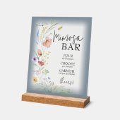 Bruidsfeest Wildflower Mimosa Bar Acryl Bord (Hoek)