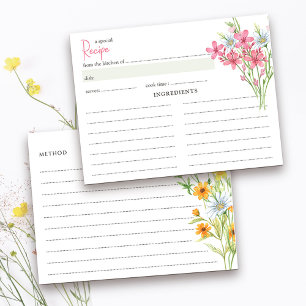 Bruidsfeest Wildflower Weide Receptkaart Briefkaart