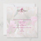 Bruidsfeest Witte Roze Corset Bloemig Kaart (Achterkant)