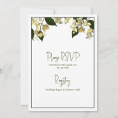 Bruidsfeest Zacht Zomerbloemmotief Kaart (Achterkant)