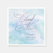 Bruidsfeest 'Ze is op wolk 9' Servet (Voorkant)