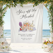 Bruidsfeest "Ze is van de Markt" Welkom Wandkleed