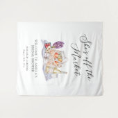 Bruidsfeest "Ze is van de Markt" Welkom Wandkleed (Voorkant (horizontaal))