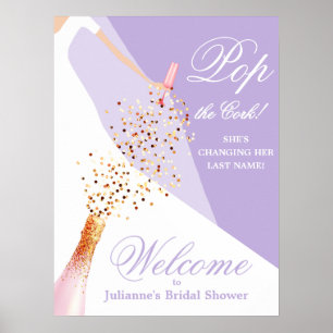 Bruidsfeest Zwarte Welkomstposter Poster