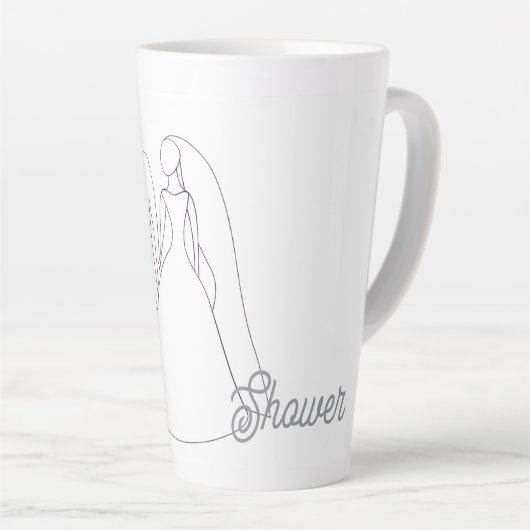 Bruidsfeestbeker Latte Mok (Rechterhoek)