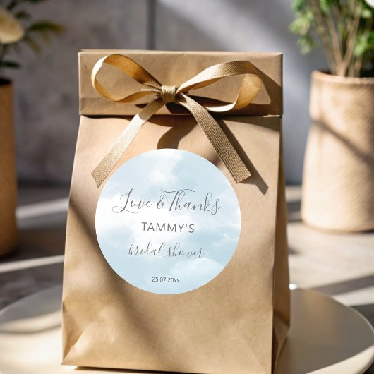 Bruidsfeestcadeau 'Cloud nine' Ronde Sticker