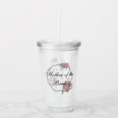 Bruidsfeestcadeau Moeder van de bruid op maat make Acryl Drinkbeker (Voorkant)