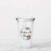 Bruidsfeestcadeau Moeder van de bruid op maat make Acryl Drinkbeker (Achterkant)