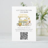 Bruidsfeestcadeau registratie Fresh Off The Market Informatiekaartje (Staand voorkant)