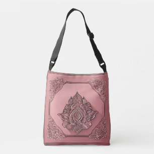 Bruidsfeestcadeau Sierlijke Roze Paisley Henna Crossbody Tas