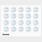 Bruidsfeestcadeau wolk negen ronde sticker (Vel)