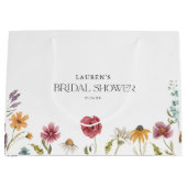 Bruidsfeestcadeaus met wilde bloemen groot cadeauzakje (Voorkant)