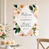Bruidsfeesteken met Roze Hortensia Poster