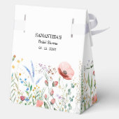 Bruidsfeestent met wilde bloemen grote tent bedankdoosjes (Achterkant)