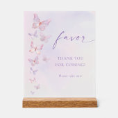 Bruidsfeestfavor met vlinder acryl bord