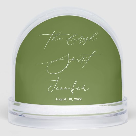 Bruidsfeestfoto 'The Fresh Spirit' Sneeuwbol (Voorkant)