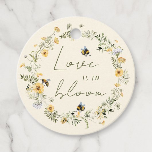 Bruidsfeestgiftlabels voor Wilde Bloem Bij Bedankjes Labels (Voorkant)
