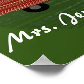 Bruidsfeestje Camper Bergen Weekend Groen  Poster (Hoek)