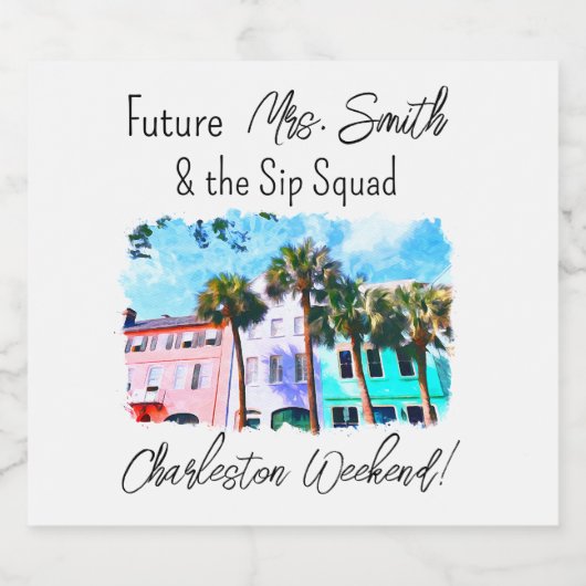 Bruidsfeestje Charleston Bier Etiket (Enkel label)