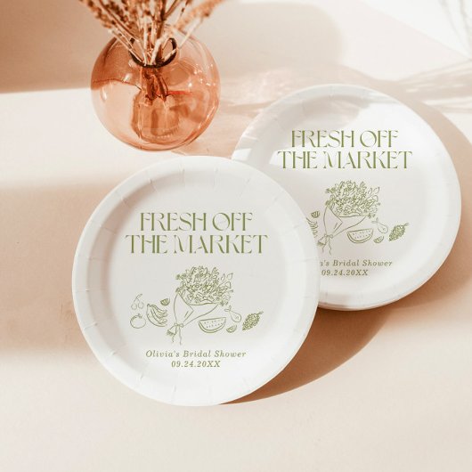 Bruidsfeestje Fresh Off the Market, Boerenmarkt Papieren Bordje