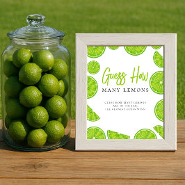 Bruidsfeestje Main Squeeze Hoeveel Citroenen Bordj Poster