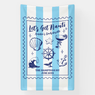 Bruidsfeestje op het strand Laten we ondeugend zij Spandoek