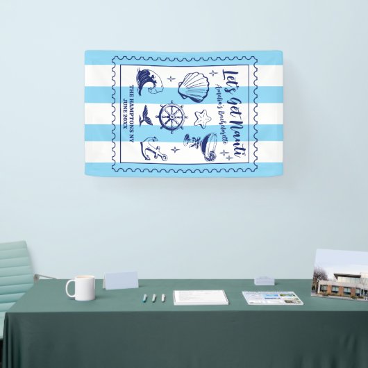 Bruidsfeestje op het strand Laten we ondeugend zij Spandoek (Beurs)