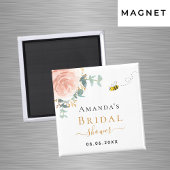 Bruidsfeestje roze bloemige eucalyptus groenvoorzi magneet