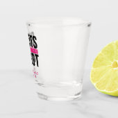 Bruidsfeestje: Shots voor de Knoop Roze Shot Glas (Rechts)