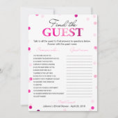 Bruidsfeestje Vind de Gast | Magenta Confetti Kaart (Voorkant)