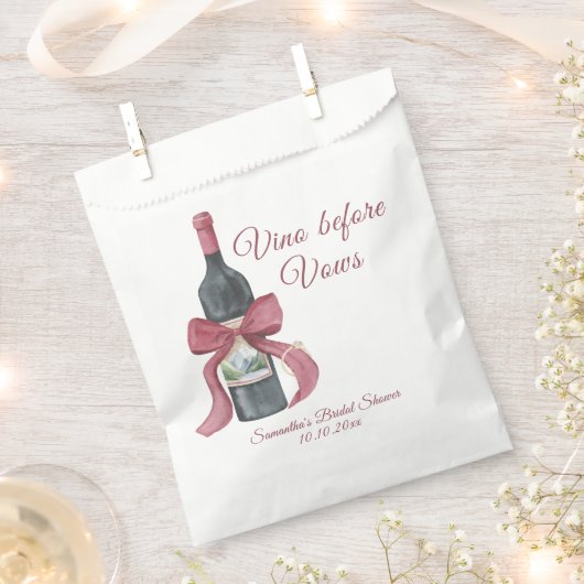 Bruidsfeestje 'Vino before vows' Bedankzakje (Geknipt)